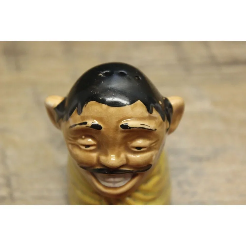 Rossware Vintage Stackable Salt Pepper‎ Shaker Mexican Man Glazed Size Medium